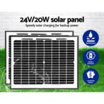 Lockmaster Dual Swing Gate Opener 800KG 20W Solar Panel - Image 5