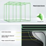 Green Fingers Grow Tent Kits 240x240x200cm Hydroponics Indoor Grow System Black - Image 5