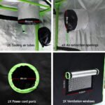 Green Fingers Grow Tent 90x90x180CM Hydroponics Kit Indoor Plant Room System - Image 3