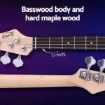 Alpha Electric Guitar Bass 47 Inch Red - Image 5