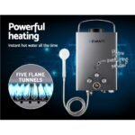 Devanti Portable Gas Water Heater With Pump LPG System Grey - Image 4