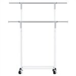Artiss Clothes Rack Double Rod Airer Rail Coat Stand Adjustable Hanger - Image 3