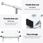 Artiss Clothes Rack Double Rod Airer Rail Coat Stand Adjustable Hanger - Image 6