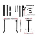Artiss Standing Desk Motorised White Oak 120CM - Image 2