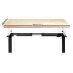 Artiss Standing Desk Motorised White Oak 120CM - Image 3