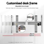 Artiss Electric Standing Desk Frame Only Height Adjustable 70KG Load Grey - Image 5