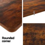 Artiss Standing Desk Motorised 140CM Rustic Brown - Image 4