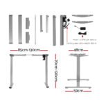 Artiss Standing Desk Motorised 120CM White - Image 2