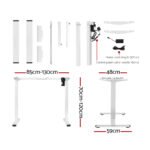 Artiss Standing Desk Motorised Sit Stand Desks White Oak 140CM - Image 2