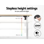 Artiss Standing Desk Motorised Sit Stand Desks White Oak 140CM - Image 4