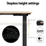 Artiss Standing Desk Motorised Dual Motor White Oak 140CM - Image 5