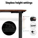 Artiss Standing Desk Motorised Dual Motor Rustic Brwon 120CM - Image 5