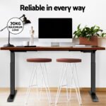Artiss Standing Desk Motorised Dual Motor Walnut 140CM - Image 6