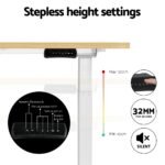 Artiss Standing Desk Motorised Dual Motor 120CM White Oak - Image 5