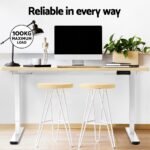 Artiss Standing Desk Motorised Dual Motor 120CM White Oak - Image 6