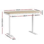 Artiss Standing Desk Motorised Electric Dual Motor Draw 120CM Oak - Image 2