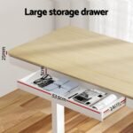Artiss Standing Desk Motorised Electric Dual Motor Draw 120CM Oak - Image 4