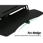 Artiss Standing Desk Riser Height Adjustable Black 80CM - Image 6