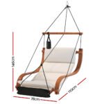 Gardeon Hammock Chair Wooden Hanging Indoor Outdoor Lounge Patio - Image 2