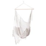 Gardeon Hammock Chair Swing Camping Mesh Cream - Image 3