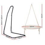 Gardeon Hammock Hanging Chair with Steel Stand - Image 2