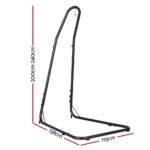 Gardeon Hammock Chair Stand Heavy Duty Steel Frame Black - Image 2