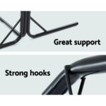Gardeon Hammock Chair with Stand Macrame Outdoor Garden 2 Seater Cream - Image 6
