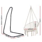 Gardeon Hammock Hanging Chair with Steel Stand - Image 2