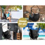 Gardeon Hanging Hammock Chair Outdoor Swing Hammocks Tassel Grey - Image 3