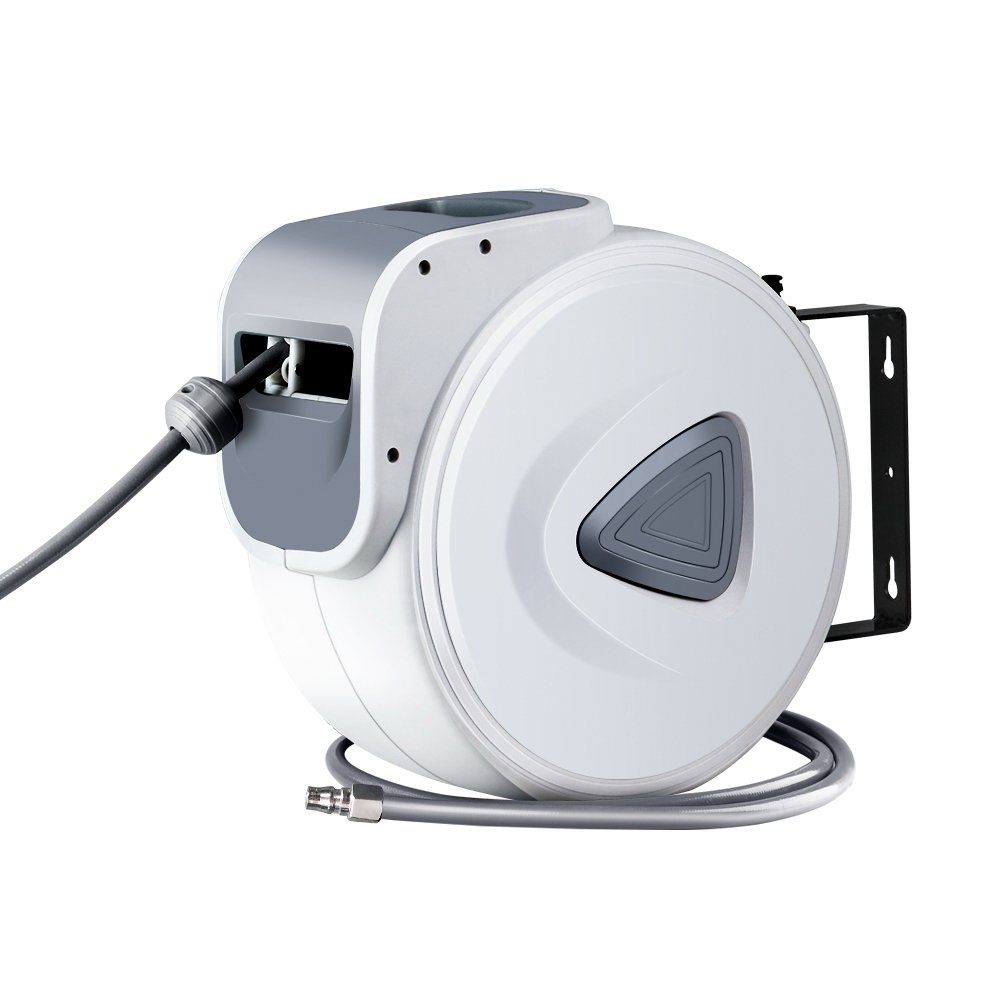 HR-AIR-AUTO-20M-00 Giantz Air Hose Reel 20m Retractable Rewind Swivel Wall Mount Compressor Garage - Image 1