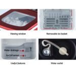 DEVANTi Portable Ice Cube Maker Machine 2L Home Bar Benchtop Easy Quick Red - Image 7