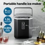 Devanti 12kg Ice Maker Machine 1.3L w/Scoop Holder Black - Image 4