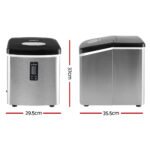 Devanti 15kg Ice Maker Machine Silver - Image 2