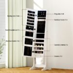 Artiss Jewellery Cabinet Mirror Free Standing - Image 8
