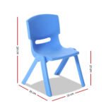 Keezi Kids Chairs Set Plastic Set of 4 Activity Study Chair 50KG - Image 2