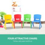 Keezi Kids Chairs Set Plastic Set of 4 Activity Study Chair 50KG - Image 4