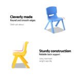 Keezi Kids Chairs Set Plastic Set of 4 Activity Study Chair 50KG - Image 5