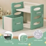 Keezi 3PCS Kids Table and Chairs Set HDPE - Image 5
