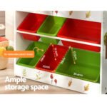 Keezi 3 Tiers Kids Bookshelf Storage Children Bookcase Toy Box Organiser Rack 6 Bins - Image 7