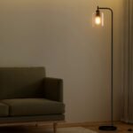 Artiss Floor Lamp Light Stand Modern Home Living Room Office Reading Glass Shade Black - Image 7