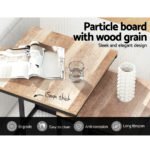 Artiss Nesting Coffee Table Sef of 2 Walnut Brok - Image 6