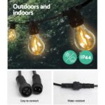 41m LED Festoon String Lights Outdoor Christmas Decorations Wedding Garden Party - Image 5
