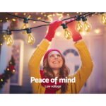 50m LED Festoon String Lights Outdoor Christmas Decorations Wedding Garden Party - Image 6