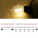 68m LED Festoon String Lights Christmas Decorations Wedding Party Outdoor Garden - Image 2