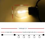 77m LED Festoon String Lights Christmas Decorations Wedding Party Outdoor Garden - Image 2