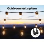 17m Solar Festoon Lights Outdoor LED String Light Christmas Party Decor 2pcs - Image 6
