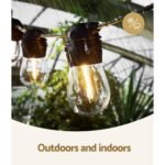 32m Solar Festoon Lights Outdoor LED String Light Christmas Party Decorations - Image 6