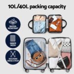 Wanderlite 2Set 20 Inch Luggage Case with 12 Inch Handheld Luggage Box Hard Shell Travel Suitcase TSA Lock  Rose Gold - Image 6