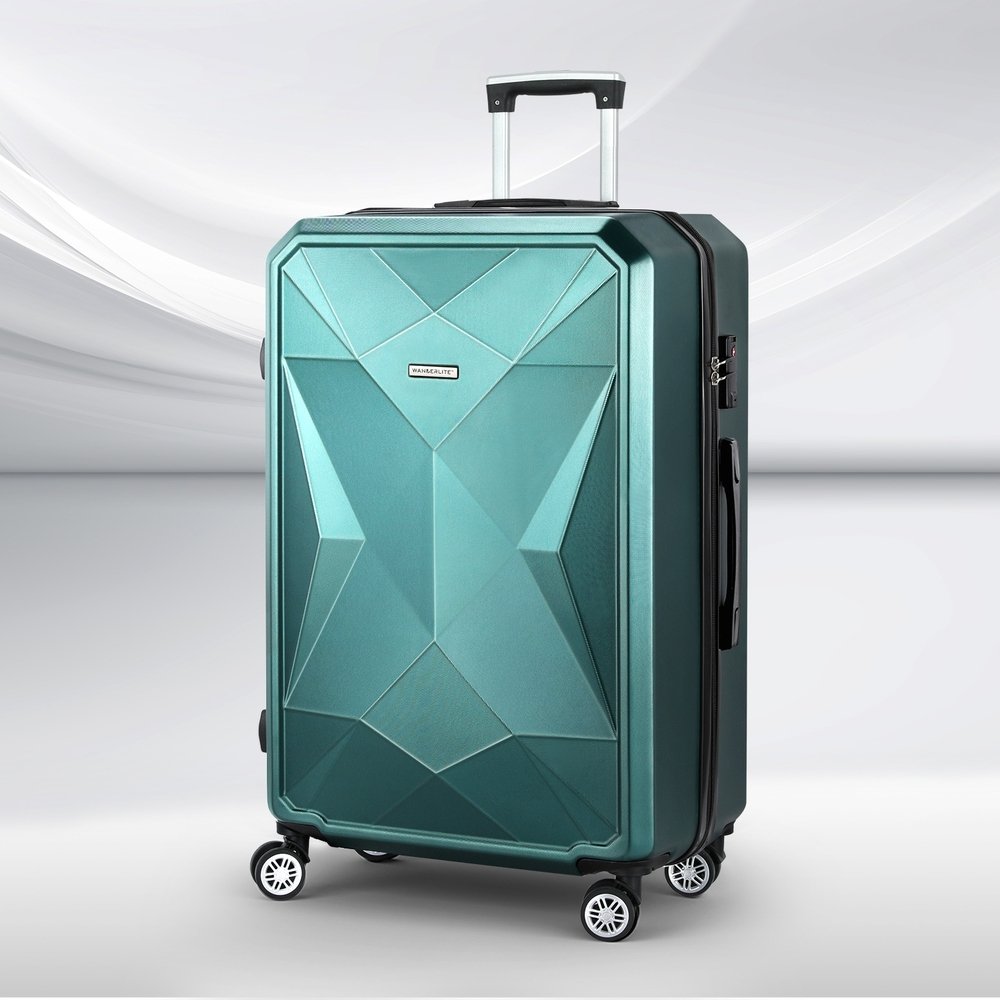 LUG-ABS-DM-28-AR-150656-03 Wanderlite 28-inch Luggage Set with TSA Lock�ABS Hard Shell Travel Suitcase Organiser Luggage Case Atrovirens - Image 1