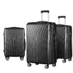 Wanderlite 3 Set Luggage 20-24-28 Inch Suitcase with TSA Lock Carry On Hard Shell Travel Luggage Organiser Case Black - Image 7